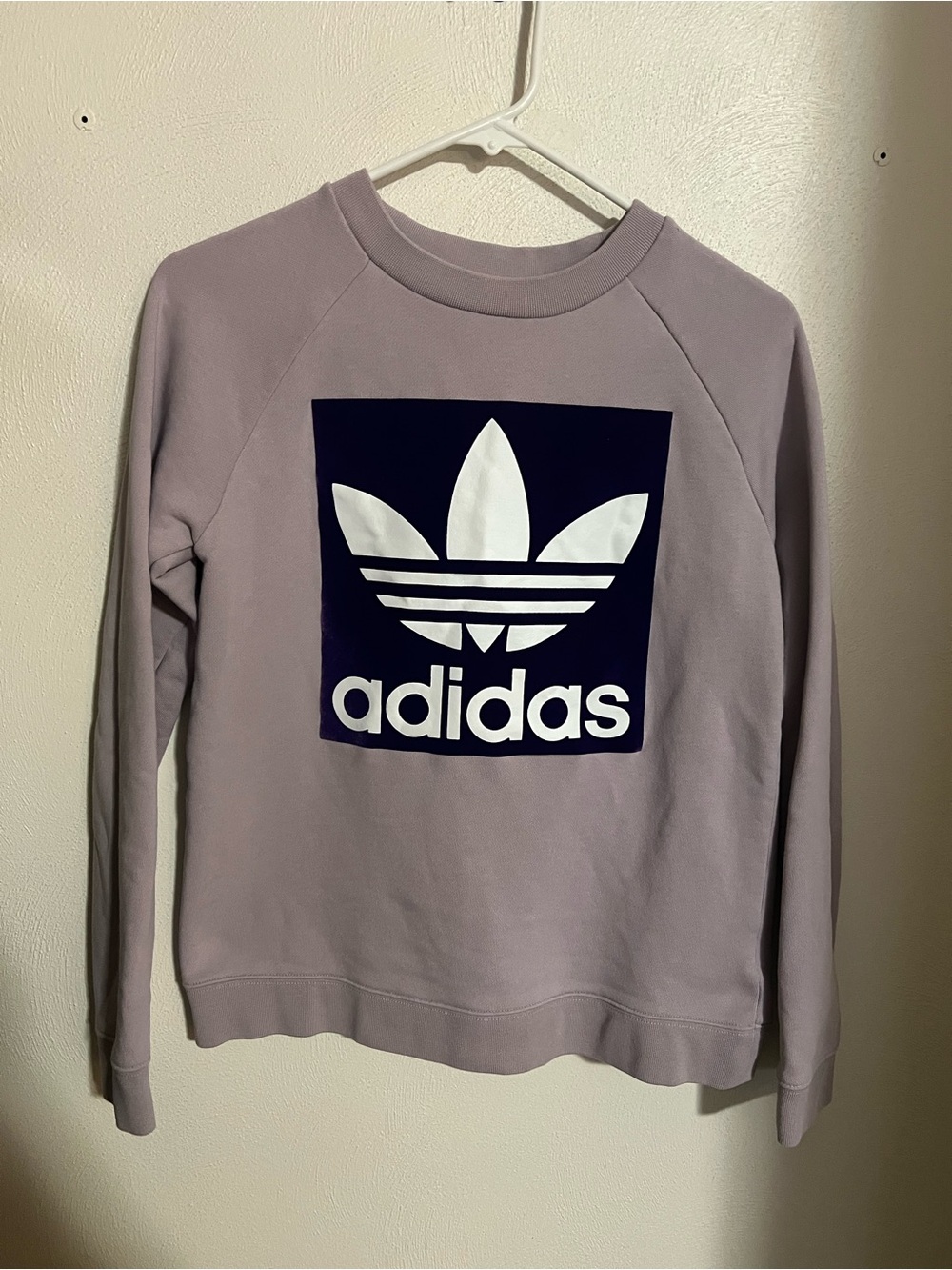 ADIDAS Originals Athletic Athleisure Reverse Weave Fleece Hoodie Purple Wms Sz S